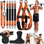 Upgraded Pull Up Assistance Bands, Heavy Duty Resistance Bands with Handles, Exercise Band with Door Anchor, Adjustable Workout Band Set for Pull Up Bar, Full Body Strength&Muscle Training, Home Gym