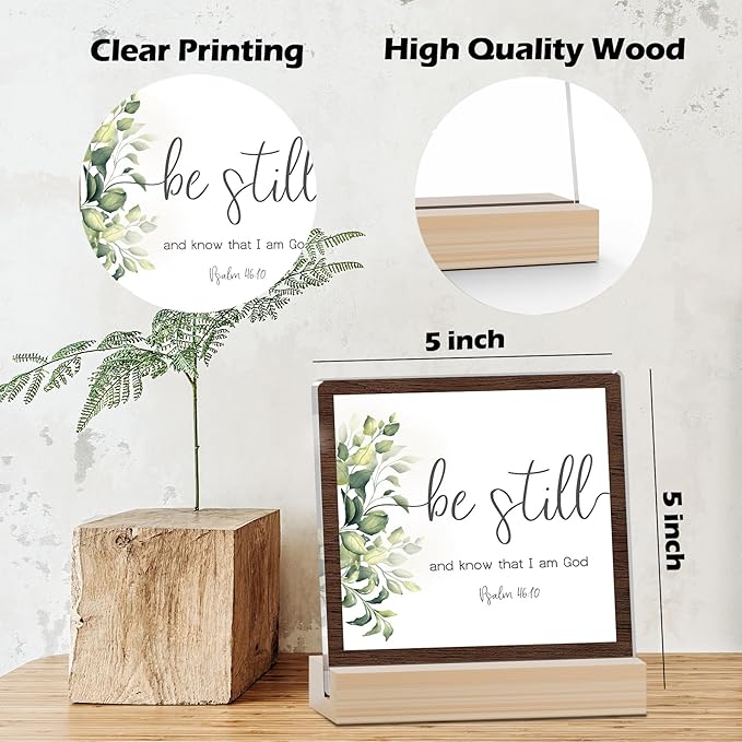 Farmhouse Decor, Acrylic Christian God Home Decorations, Aesthetic Entry Way Table Shelf Decor, Living Room Table Accessories, Boho Office Decorations For Work (06)