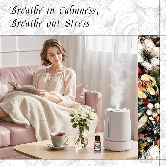 HIQILI Iris Sonnet Diffuser Oil, Elegant Floral Fruity Scent, Water Soluble for Car Air fresheners, Reed Diffuser, Relaxing & Cozy - 0.34 Fl Oz