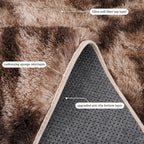 Rugs for Living Room 9x12, Soft Shaggy Modern Shag Area Rug for Bedroom, Upgrade Non-Slip Plush Fluffy Carpet for Kids Boys Girls Room Home Decor Aesthetic, Tie-Dyed Brown
