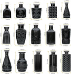 Brajttt Glass Bud Vase Set of 18,Glass Vintage Vases for Flowers,Black Bud Vases in Bulk for Rustic Wedding Decor,Table Centerpieces,Decor Centerpiece for Bathroom