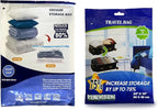 10 Combo Pack Vacuum Storage Bags (6 Extra Large Size 47"X32" and 4 Travel Bags Size 24"X16") for Storage Organization