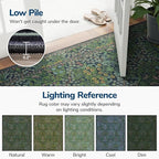 Lessymo 2x4 Small Runners for Kitchen, Washable Entryway Rugs Non-Slip Door Mat Indoor Entrance, Soft Vintage Runner Rugs for Hallways Bathroom Bedroom, Boho Floral Design, Forest Green