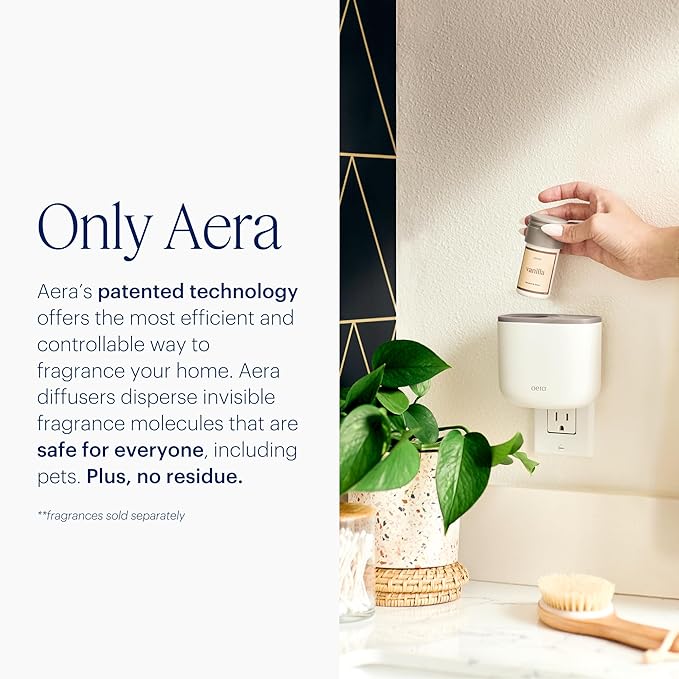 Aera Mini Home Fragrance Diffuser Plug-in: Smart Home App Aroma Control, Essential Oil & Aromatherapy, Hypoallergenic Scent Technology, Safe for Family & Pets, White (Scent Capsules Sold Separately)
