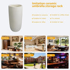 Indoor Large-Capacity Standing Umbrellas Bucket Commercial Ceramics Umbrella Holder Heavy Duty Modern Indoor Entryway Umbrellas Organizer