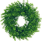 U'Artlines 20" Front Door Wreaths Artificial Spring Summer Greenery Hanging Garland for Home Wedding Wall Window Decoration (20'' Boxwood,1)