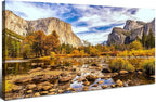 Yosemite National Park Wall Art Nature Landscape Valley Mountain Large Canvas Prints Pictures Autumn Forest Poster Trees Painting River Artwork for Living Room Office Kitchen Home Decoration 24x48”