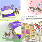 12-Pack Clothes Moth Traps with Pheromone Attractant for Closet and Carpet