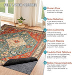 Waterproof Rug Pad, 9x12 Ft Under Area Rug Carpet Pad, Non Slip Rug Pads for All Floors and Hardwood Floors Finishes, Keep Carpets in Place Soft and Prevent Rug from Wrinkling or Buckling