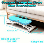 Ski Exercise Machine for Home Ski Simulator Balance Board with Resistance Bands Indoor Skiing Fitness Equipment for Full Body Cardio Core Leg and Arm Workout Balance Machine with Non-Slip Base Blue