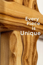 Zuluf 6.2" Olive Wood Plain Wall Cross | Christian Handmade Wooden Cross for Wall from Jerusalem Holy Land | Wall Cross for Home Decor | Catholic Wall Art | Religious Christian Decor Gift