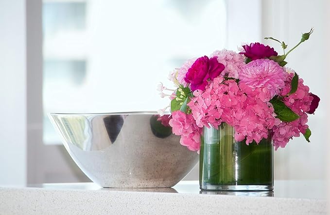 WGV Cylinder Vase, 3" W x 3" H, Clear Skinny Narrow Glass Candle Holder Bud Floral Container Planter Terrarium for Wedding Party Flowers Centerpieces Home Office Decor, 1 Piece