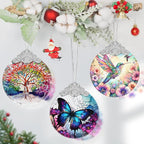 Stained Glass Ornament, Christmas Ornaments, Christmas Tree Decorations, Butterfly Christmas Decor, Butterfly Ornaments for Christmas Tree, Holiday Presents, Gift Exchange Ideas