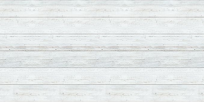 Fadeless Bulletin Board Paper, Fade-Resistant Paper for Classroom Decor, 48” x 12’, White Shiplap, 1 Roll