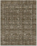 Washable 6x9 Area Rugs for Living Room, Boho Non-Slip Vintage Distress Large Rugs for Bedroom Dining Room Nursery Office, 0.3" Neutral Oriental Throw Thin Carpet, Rust/Multi