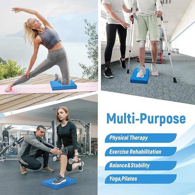 High-Density Balance Pad for Exercise,Non-Slip Foam Mat for Pilates, Fitness,Yoga, Core Training Physical Therapy, Knee Pad for Floor