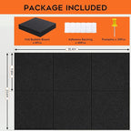 xydstay Felt Bulletin Board, Large Cork Board 36"x 24", 6 Pack Felt Wall Tiles with 35 Pcs Pushpins, Pin Boards for Office, Home & Classroom