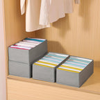4 Packs T-shirt Drawer Organizers for Clothing,10 Grids Compartment Wardrobe Storage Box, Clothes Organizer for Folded Clothes, T-shirt, Legging-15.75''x9.06''x5.91''