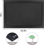 AKTOP 2-Pack Black Cork Board with Linen 16.7" X 11", Small Framed Bulletin Board for Wall, Hanging Pin Board Picture Board for Home Office Decor, Cute Vision Board with 25 Pushpins