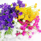 TURNMEON 20 Bundles Artificial Flowers for Outdoors Fake Plants Spring Decor, UV Resistant Artificial Plants Cemetery Fake Flowers Faux Plastic Greenery Shrubs for Home Porch Summer Decor 580 Heads