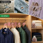 Cedar Blocks for Clothes Storage, Natural Cedar Wood Sachets, Balls & Rings for Closets and Drawers, 100% Natural & Fresh Scented Wardrobe Organizer, 82 Pack