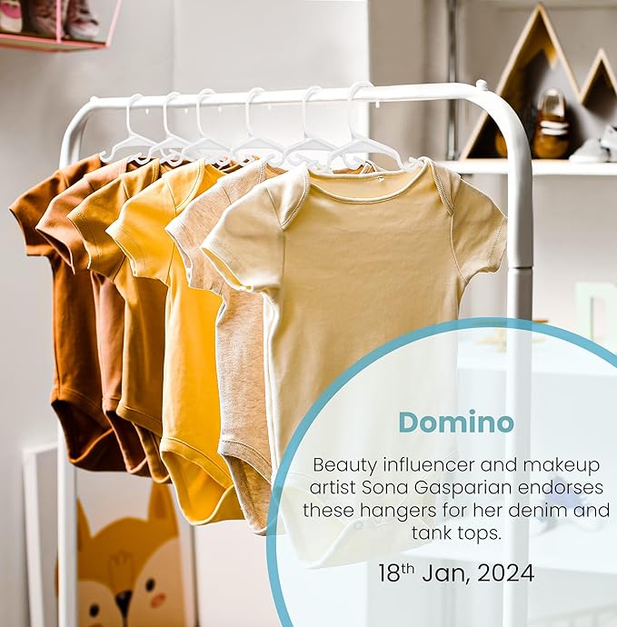 Utopia Home Kids Hangers - Plastic Baby Hangers for Closet - Childrens Hangers for Clothes & Infant Hangers for Closet - Ideal for Everyday Standard Use (White, Pack of 100)
