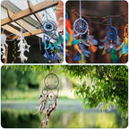 PATIKIL DIY Dream Catcher Kit, Beige, 120mm / 4.7 inches, Boho Style, Easy Assembly, Adults