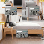 Remote Control Holder for Recliner, Armchair Caddy, Non Slip Sofa Armrest Organizer for Recliner Couch With 6 Pockets for TV Remote,Cell Phone,Magazine (Grey)