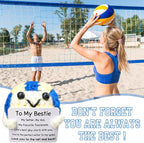 Handmade Collectible Volleyball for Her,Emotional Support Gift for Girlfriends,Volleyball Lover Gifts,Cute Home Decor for Sister & BFF,Work Bestie Bestfriend for Birthday