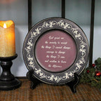 CVHOMEDECO. Primitives Vintage God Grant Me Wood Decorative Plate Retro Display Wooden Plate Home Décor Art, 9-3/4 Inch