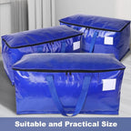 StorageRight Heavy Duty Moving Boxes-Moving Bags with Zipper, Reinforced Handles and Tag Pocket-Collapsible Moving Supplies-Totes for Storage Great for moving, Storage and Travel 93L(Blue-8 Pack)