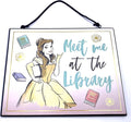 Silver Buffalo Disney Princess Beauty and the Beast Belle Reversible Wood Wall Hanging Sign Art - 10x8 inches