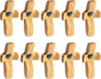 Olive Wooden Cross Fidget for Pocket Prayers Comfort Stress Relief Cross for Clutching, Clinging(Olive 10pcs)