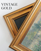 VIYYIEA Vintage Gold Framed Wall Art for Living Room, Landscape Canvas Prints Home Decor, Oil Painting Picture, Bedroom Wall Decor Gifts for Friends or Family -【Canterbury Bells】-(16L x 12W)