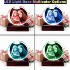 3D Crystal Photo,Personalized Gift for Dad Husband Grandpa,Custom snow globes with picture,Custom Father’s Day Anniversary Birthday,Pet Memorial Keepsake