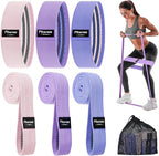 Fabric Resistance Bands for Working Out - Booty Bands for Women Men with Workout Bands Guide, Exercise Bands Resistance Bands Set for Leg, Butt, Glute Bands for Home Gym Fitness, Yoga, Pilates