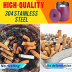 Smokeless Ashtrays For Cigarettes Indoor, Ash Tray Sets for Cigarettes Outdoor Ashtrays for Patio (Purple, Medium)