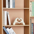 Marble Gesture Heart Decoration, Modern Love Statue Finger, Abstract Heart Hands Sculpture Home Wedding Decoration,Shelf Decor