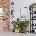 Atomic Mobiles Multi Color Retro-A-GoGo Hanging Art Mobile 9”x48” - Groovy Mid Century Modern Style Home Decoration - Impressive Gift Idea - Home, Office, and Your Work from Home Office Decor!