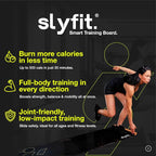 Slyfit Slide Board – Revolutionize Your Workouts: Slide Exercise at Home with Booties for Fitness, for Multi-Sport Training, Core Strength, Flexibility – Low-Impact Durable Home Gym Equipment for Balance and Agility