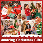 Christmas Tree Snow Globe Christmas Decorations Indoor Gifts Auto Snowfall Glitter Music Collection Teddy Bear Gift Box with 6H Timer USB/Battery Powered 105mm Globe