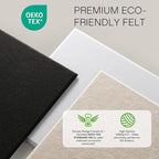 MaxGear Large Felt Bulletin Board 36" x 24", Cork Board Alternative, 6 Pack Black Felt Wall Tiles with Push Pins, Cork Boards for Walls Pin Board for Office & HomePanels
