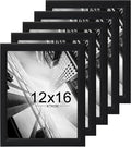 KTKDE 12x16 Picture Frame Set of 5,black Wooden frames, Vertical & Horizontal Wall Hanging for Wall Display,Studio Gallery Photo Frame for Photos, Posters & Art Prints