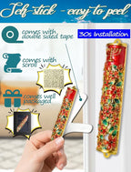 5.1” Exquisite Enamel Design Mezuzah with Scroll, Install in 15s w/Included Tape, or Permanently w/provided Screws, Blessing Red Bloom Mezuzah for Door for Any Memorable Jewish Occasions