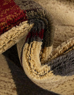 Unique Loom Barista Collection Area Rug - Ngada (7' 1" Octagon, Beige/Red)