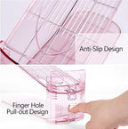 Yes!Fresh Shoe Slot Organizer, Boutique Display Style Shoe Stacker for A Pair of Shoes, Separable Shoe Rack for Closet Organization, 3 Adjustable Narrow Shoe Rack (Pink, 8 Pack)