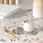Acrylic 2Pcs/Set Coaster Decorative Plates,Gold Bar Drink Coaster, Clear Cloud Shape Coffee Cup Coaster, Perfect for Tabletop Protection and Accessories Display.(Gold)