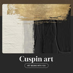Framed Black and White Abstract Wall Art, 3 Piece Canvas Prints Paintings Artwork for Walls, Modern Minimalist Gold Beige Block Pictures for Living Room Hallway Office Wall Decor 16x24 Inch