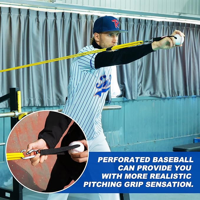 SunNordik Resistance Bands for Pitchers, Baseball & Softball Training Equipment for Improving Arm Strength & Pitching Training, Baseball Pitching Bands for All Skill Levels
