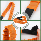 Augshy 3 Legged Race Bands, Assorted Colors Elastic Tie Rope Resistance Bands for Relay Race Game Carnival Field Day Backyard Game Party Supplies